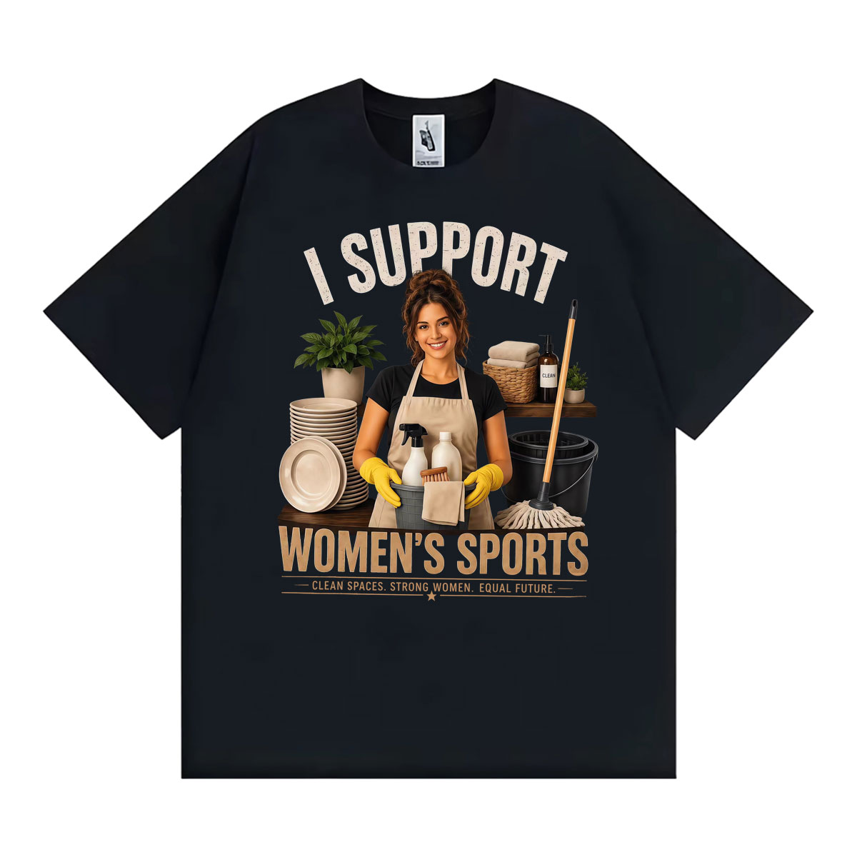 Women Fashion Png - 私は女性のスポーツを応援しています PNG 面白い皮肉な主婦ミーム Tシャツ メンズ レディース