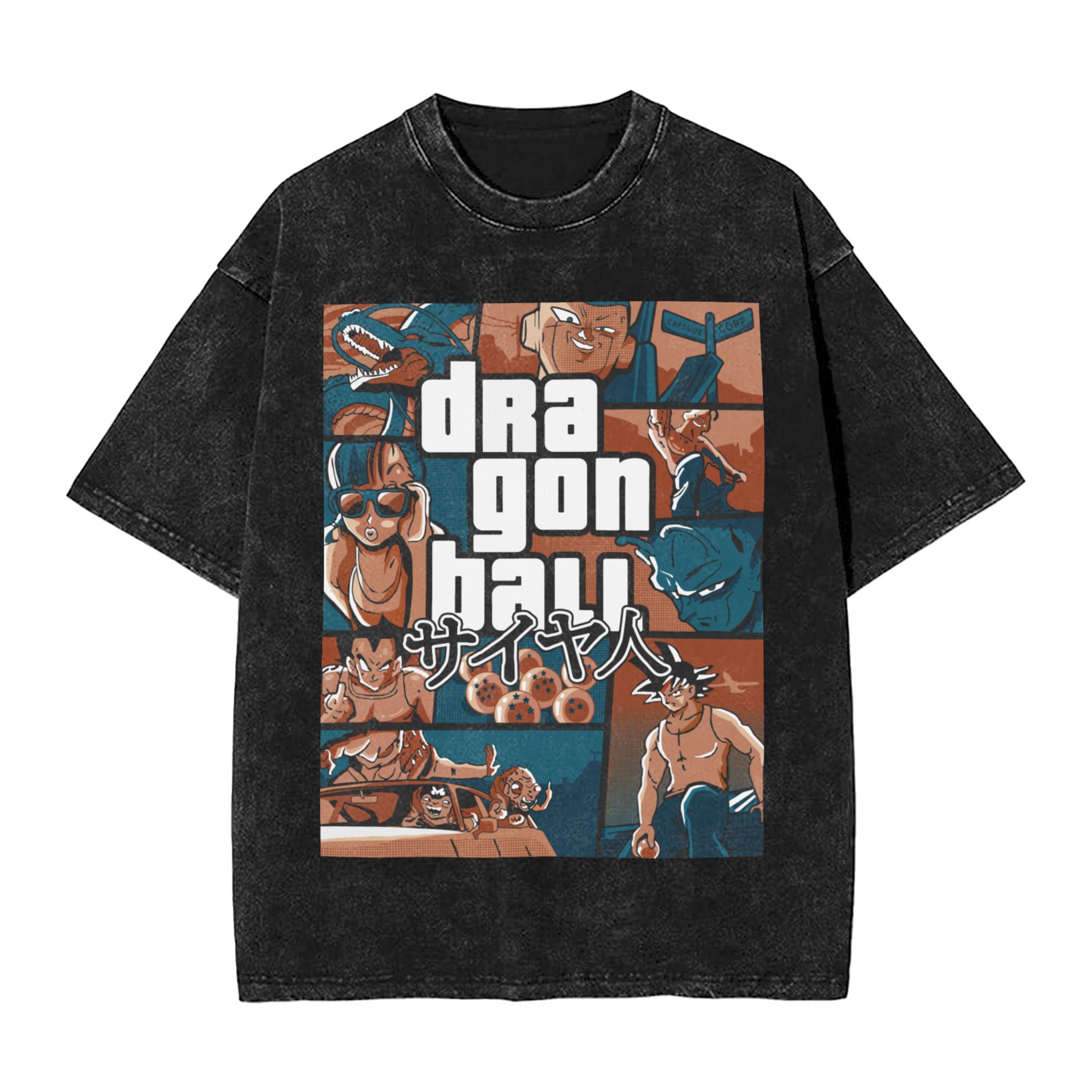 Women Fashion Png - 洗浄済み Tシャツ グランドセフトドラゴンボール new.png ヒップホップファッション Tシャツ