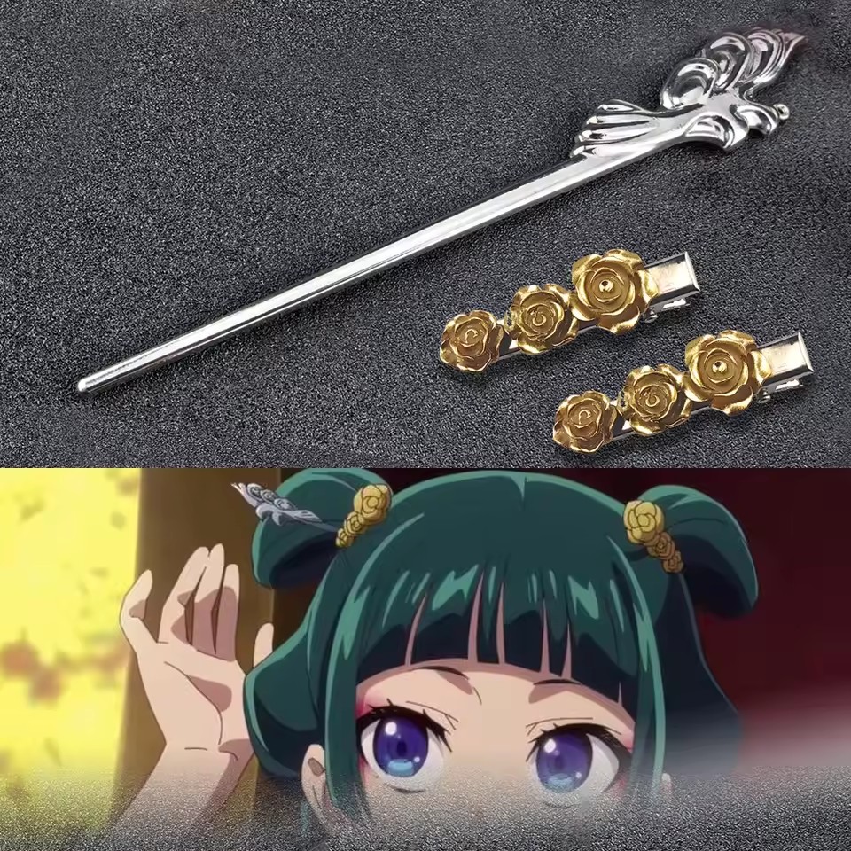 Women Fashion Hub - 薬局日記合金ヘアピンアニメコスプレスタイリッシュなヘアアクセサリー小道具帽子女性女の子ハロウィンロールプレイヘアピン