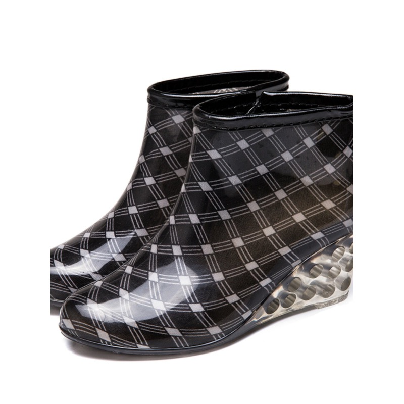 女性のハイヒールレインブーツショートアンクル防水ノンスリップ - Women'S Fashion Rain Boots のレビューと価格