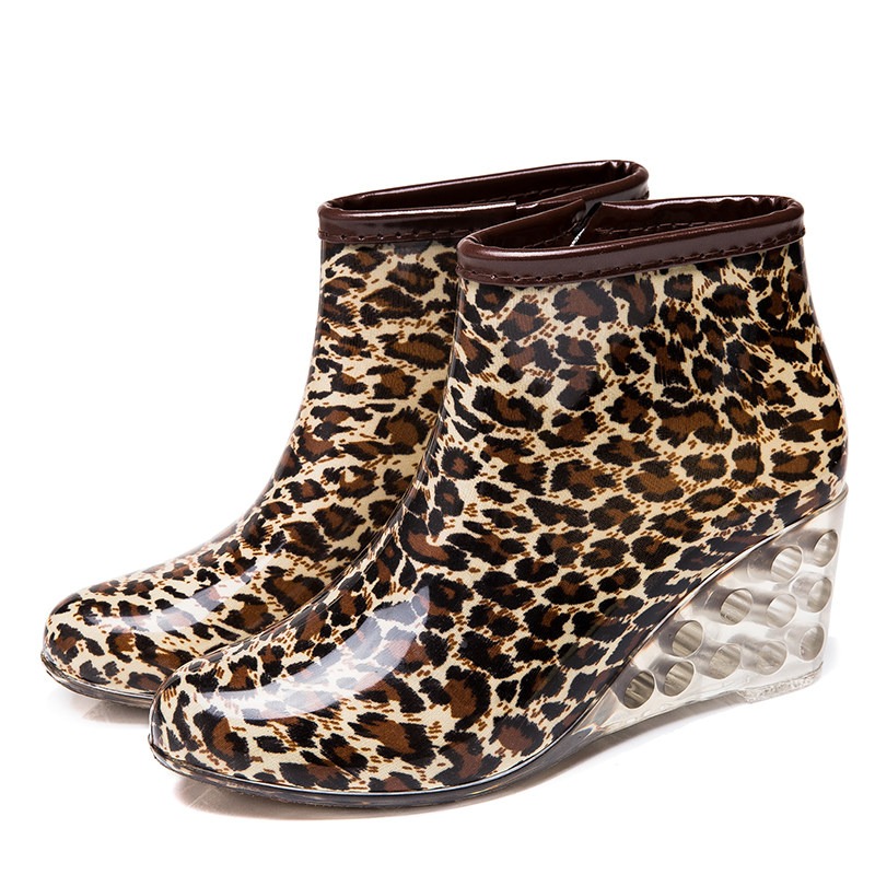 女性のハイヒールレインブーツショートアンクル防水ノンスリップ - Women'S Fashion Rain Boots のレビューと価格