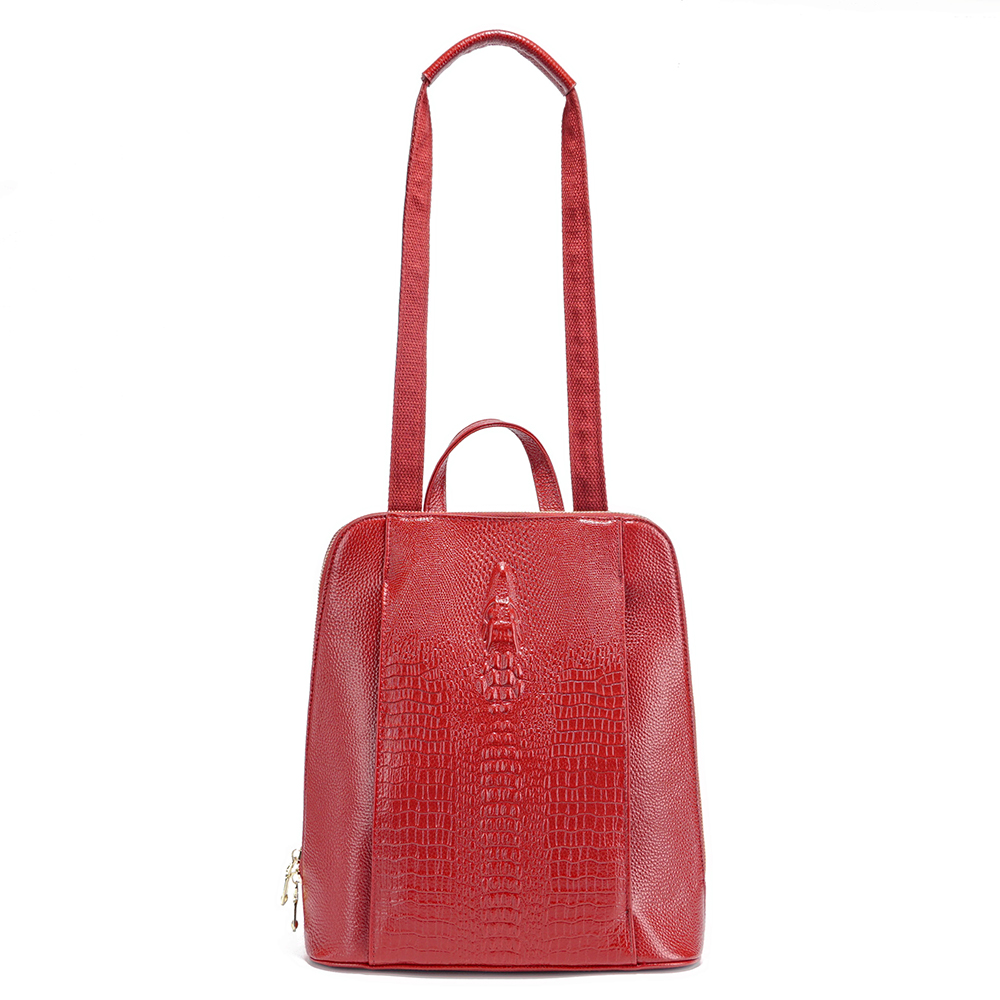 Zency 100% 本革ダークレッドナップザックレディース - Women'S Fashion Magazine のレビューと価格
