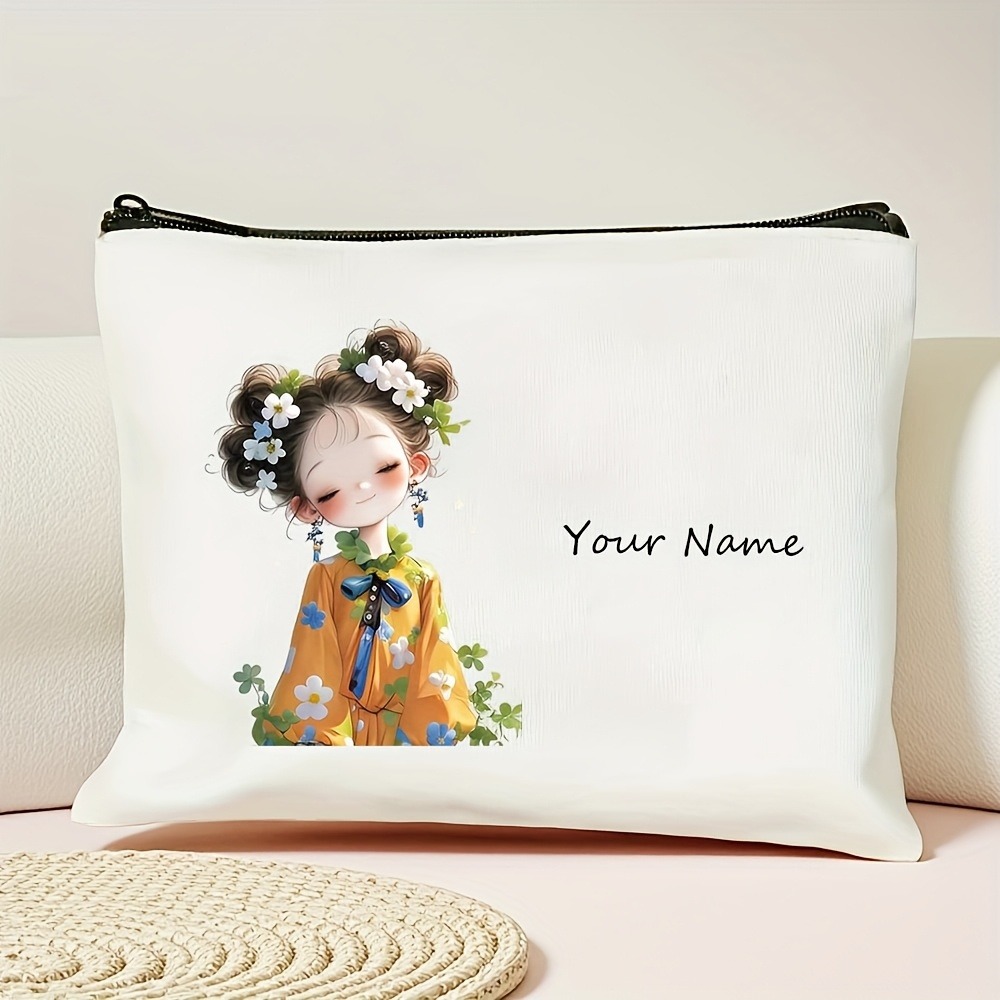 韓国風アニメガール化粧バッグカスタム名/テキストビューティー - Women Fashion Images のレビューと価格