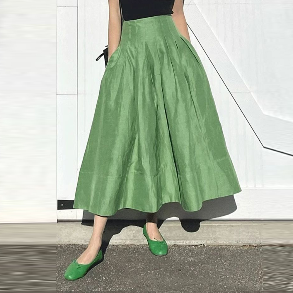 フランスのレトロな雰囲気のグリーンハイウエスト、薄くて大きな - Women'S Fashion Umbrella のレビューと価格