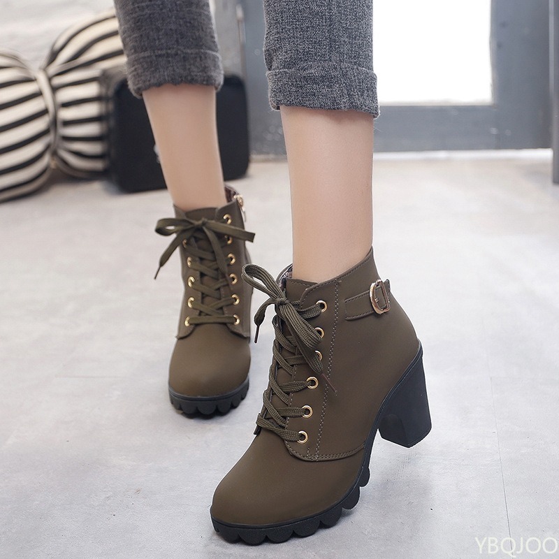 春の新作冬ファッショナブルな多用途の女性のブーツレースアップ - Women Fashion Trend 2025 のレビューと価格
