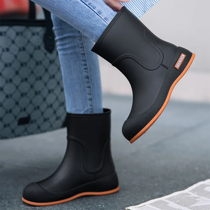 おしゃれな女性用レインブーツ、アウトドア用、ミッドカーフ丈の - Women'S Fashion Rain Boots のレビューと価格