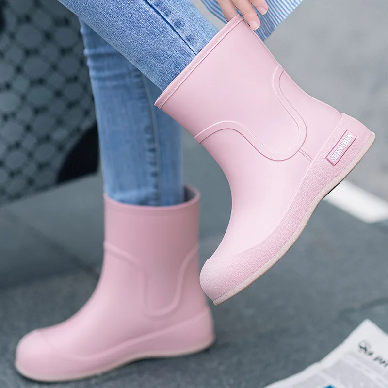 おしゃれな女性用レインブーツ、アウトドア用、ミッドカーフ丈の - Women'S Fashion Rain Boots のレビューと価格