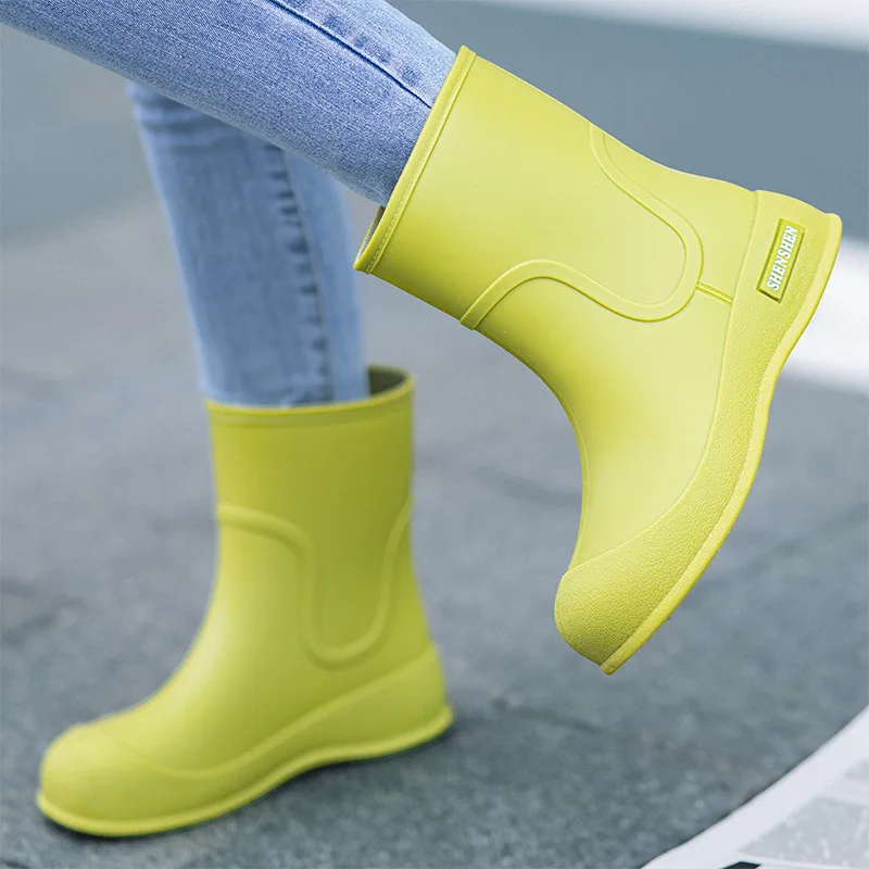 おしゃれな女性用レインブーツ、アウトドア用、ミッドカーフ丈の - Women'S Fashion Rain Boots のレビューと価格