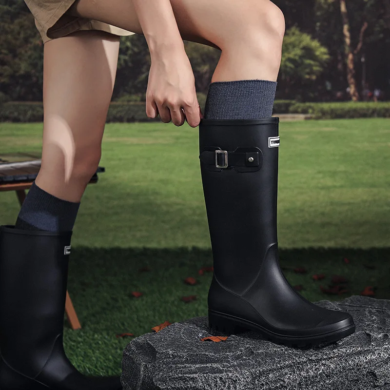 女性用滑り止めニーハイウォーターブーツ,ウォーターブーツ,ロ - Women'S Fashion Rain Boots のレビューと価格
