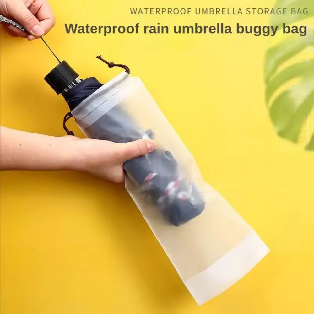 防水傘収納バッグ,10個,プラスチック,巾着,半透明,ウェッ - Women'S Fashion Umbrella のレビューと価格