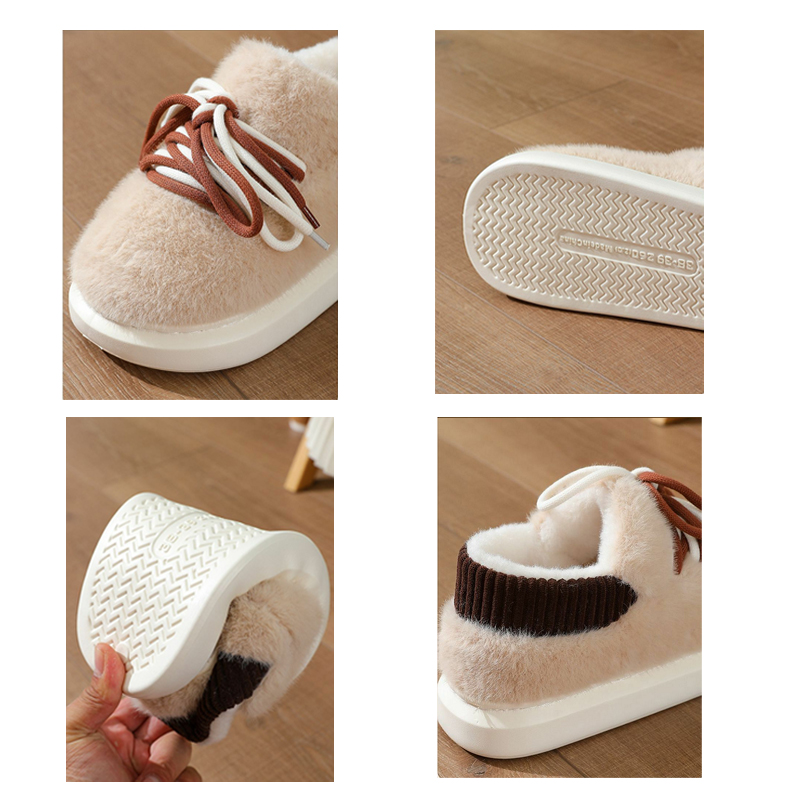 新型立体フルラップスリッパ ホームふわふわコットンシューズ  - Women Fashion Images のレビューと価格