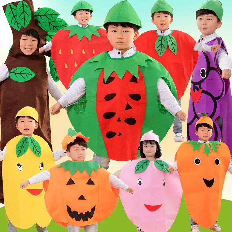 クリスマス子供用果物と野菜のモデリングコスチューム幼稚園フル - Women'S Fashion Show のレビューと価格