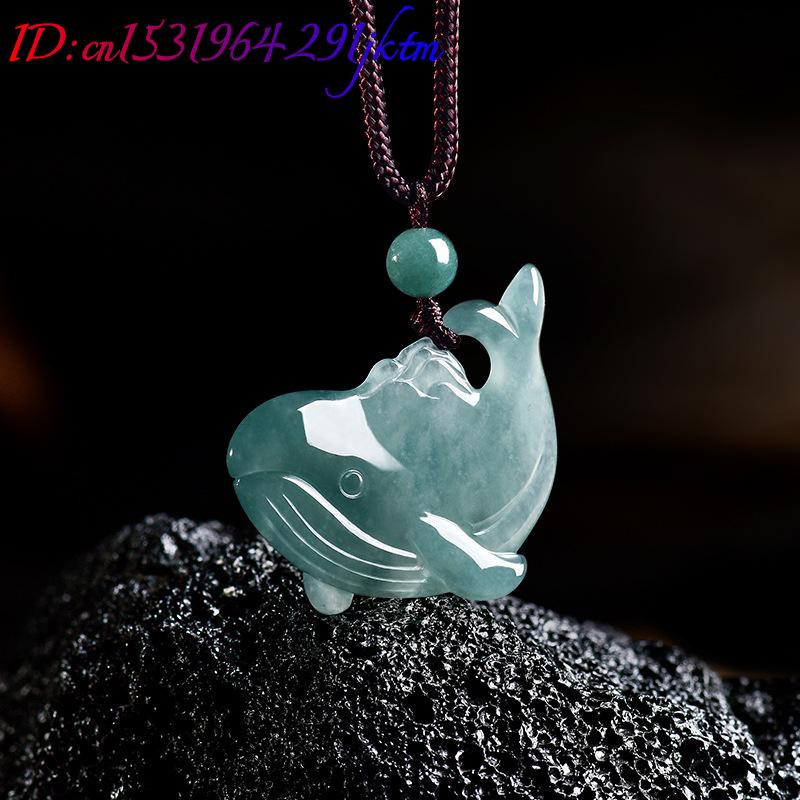 天然ビルマ翡翠クジラペンダントネックレスアクセサリー本物の翡 - Women'S Fashion Gifts のレビューと価格