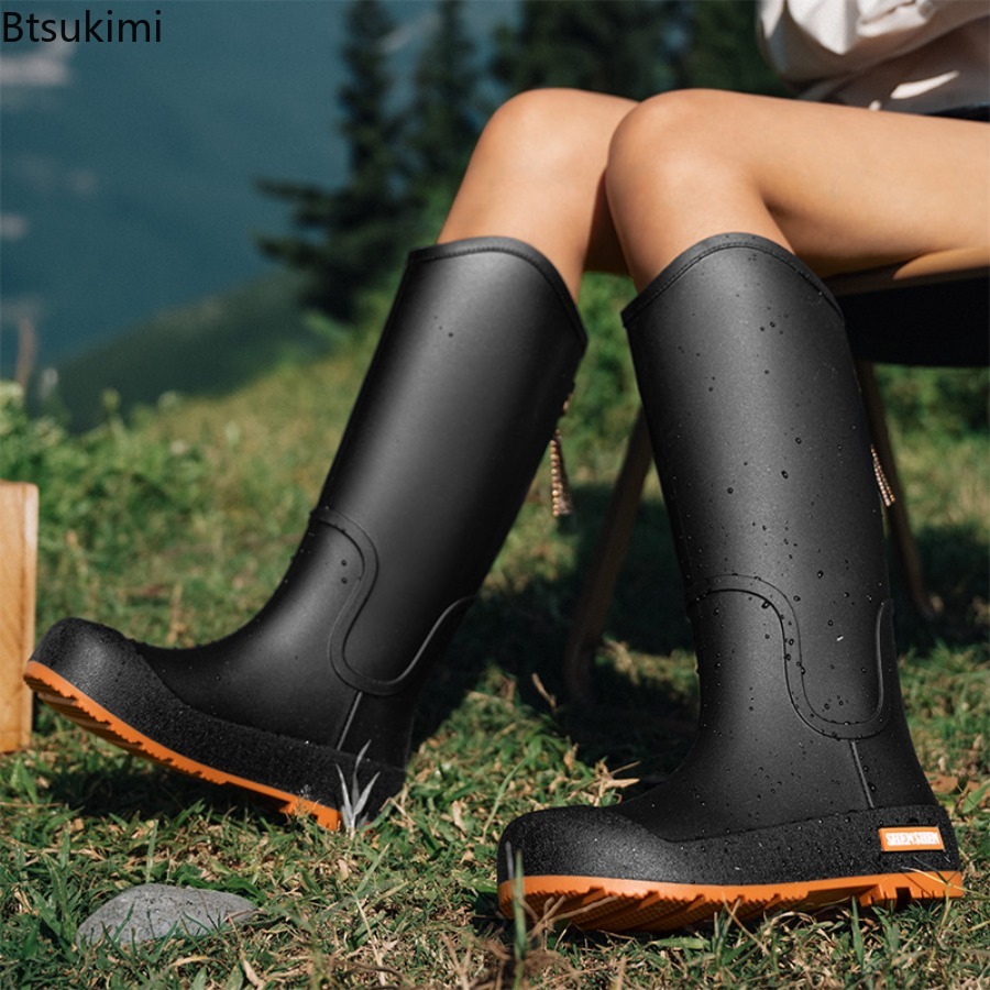 新しい女性のレインシューズ防水ハイチューブブーツファッション - Women'S Fashion Rain Boots のレビューと価格