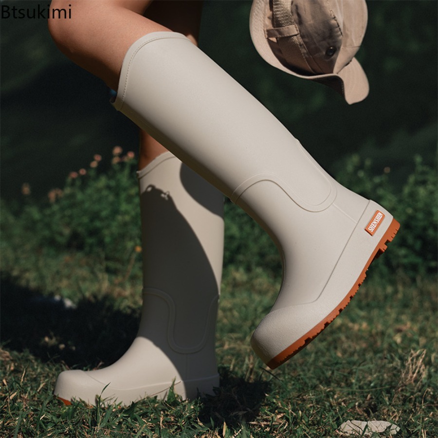 新しい女性のレインシューズ防水ハイチューブブーツファッション - Women'S Fashion Rain Boots のレビューと価格
