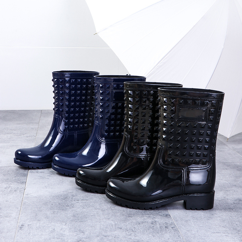 女性と女の子のためのPVCレインブーツ,ファッショナブルなレ - Women'S Fashion Rain Boots のレビューと価格