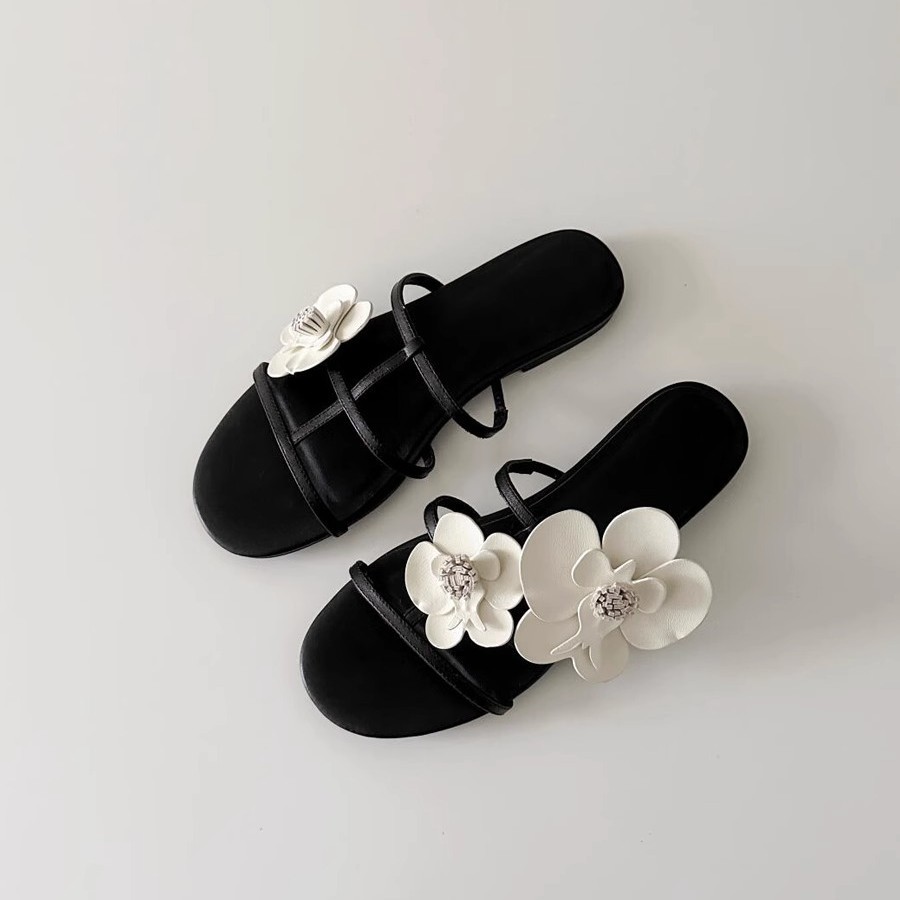 夏の新しい女性用シューズ、スリッパ、ストリートファッション、 - Floral Summer Dress のレビューと価格