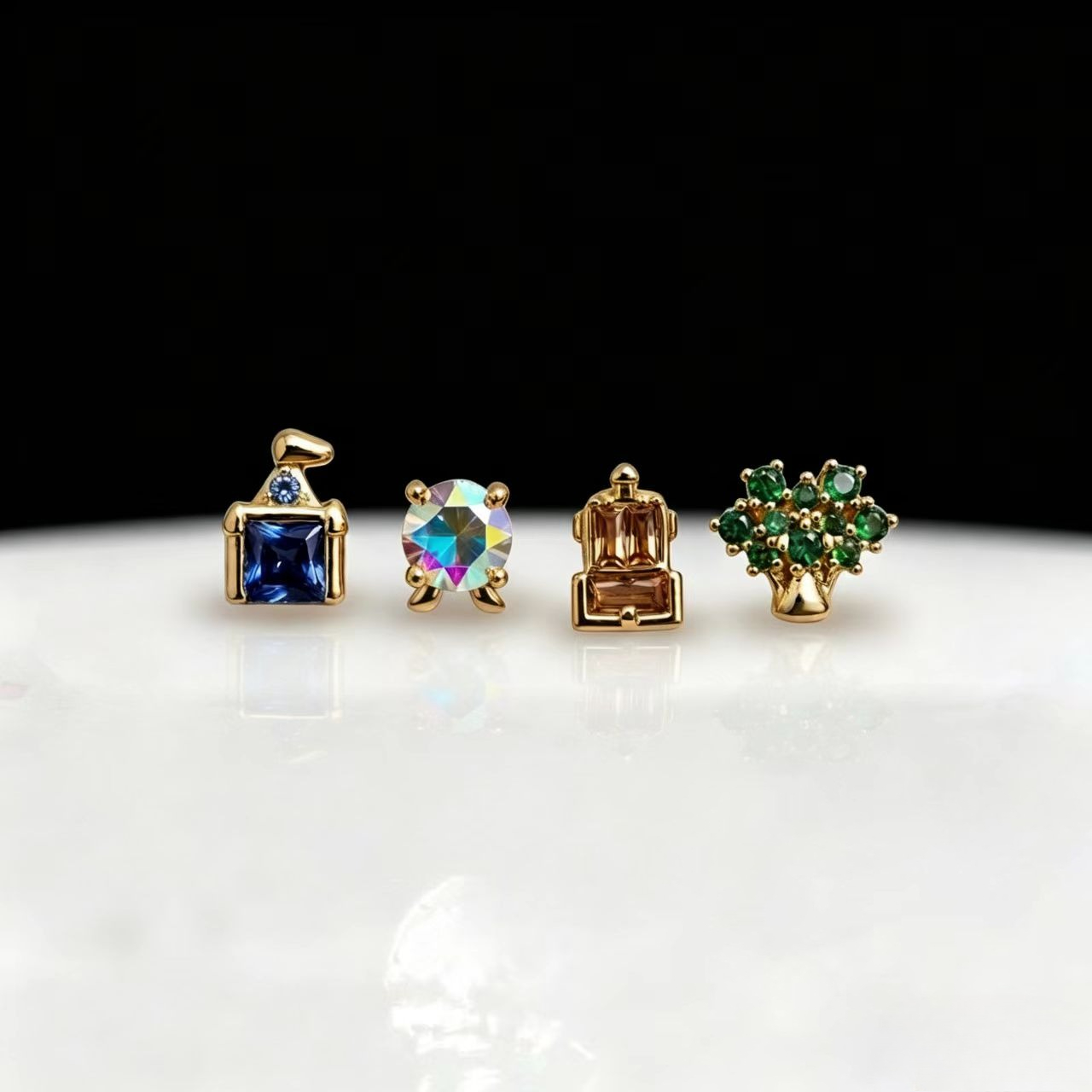新しい絶妙なかわいい遊園地スタッドピアス女性ガールズファッシ - Women'S Fashion Gifts のレビューと価格