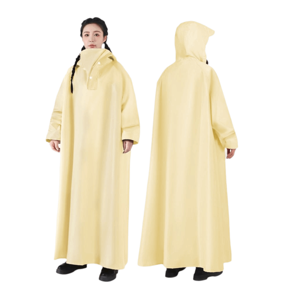 ファッションEVAレインポンチョ 防水二重袖ポンチョ フード - Women'S Fashion Raincoat のレビューと価格