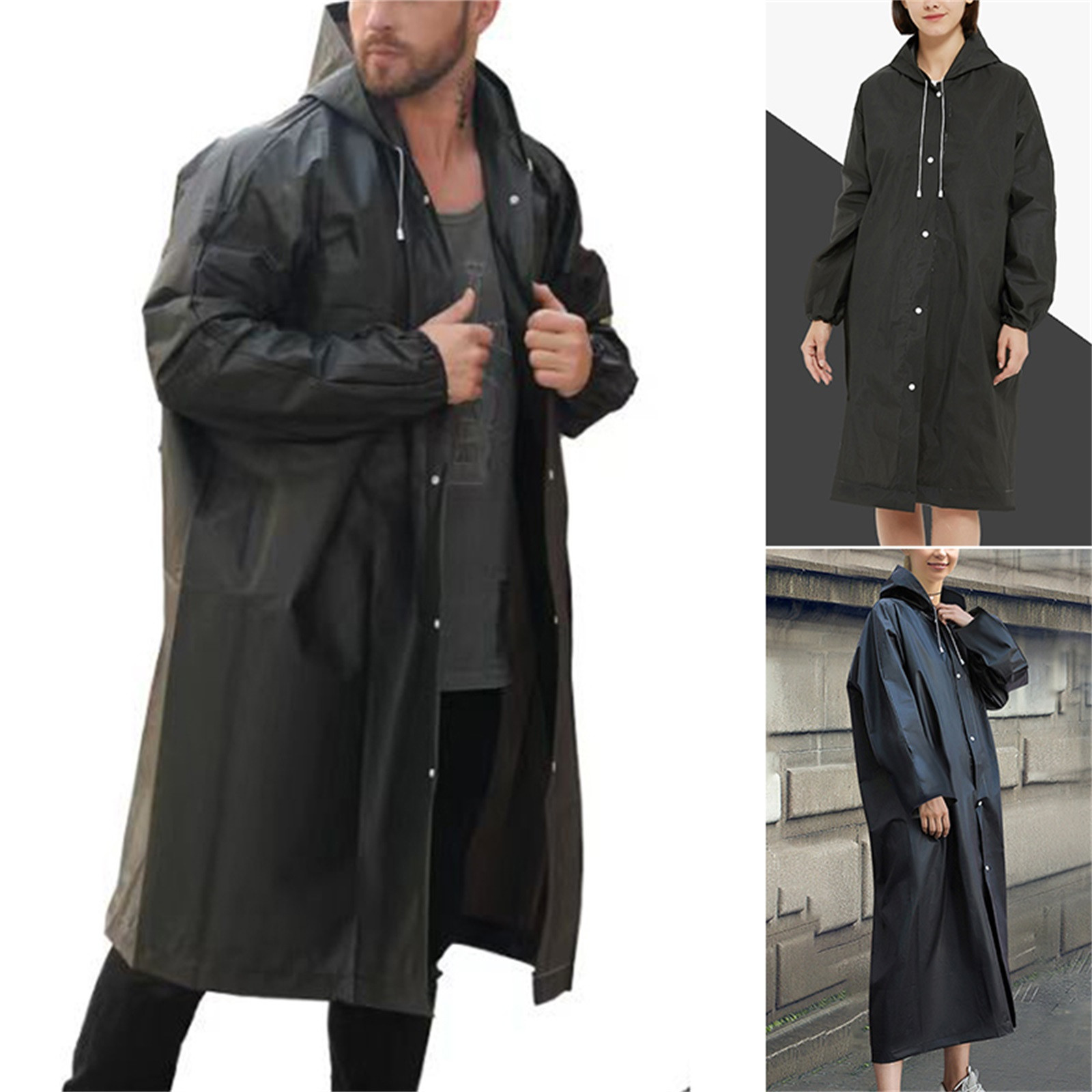 ユニセックスアウトドア旅行ファッション大人のレインコート厚い - Women'S Fashion Raincoat のレビューと価格