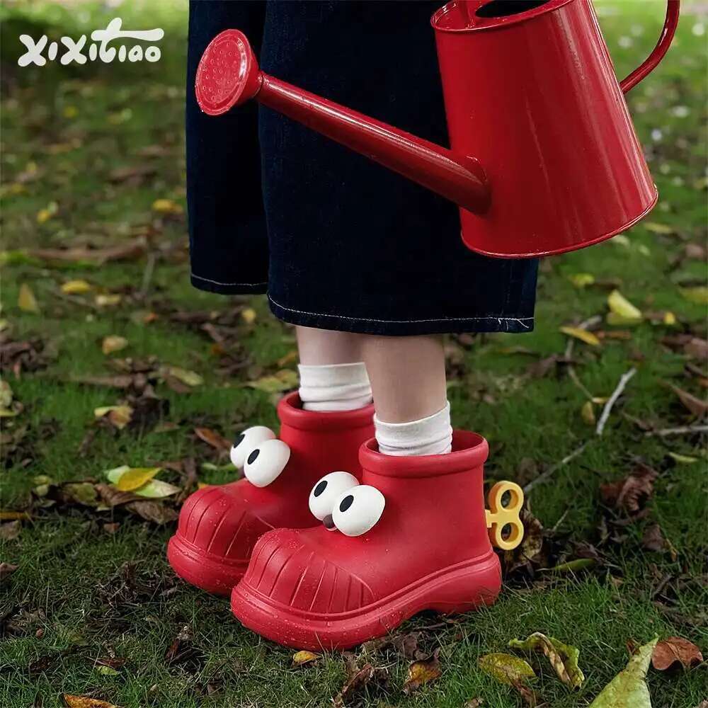 レディース レインブーツ ラウンドトゥ ビッグアイ レインシ - Women'S Fashion Rain Boots のレビューと価格
