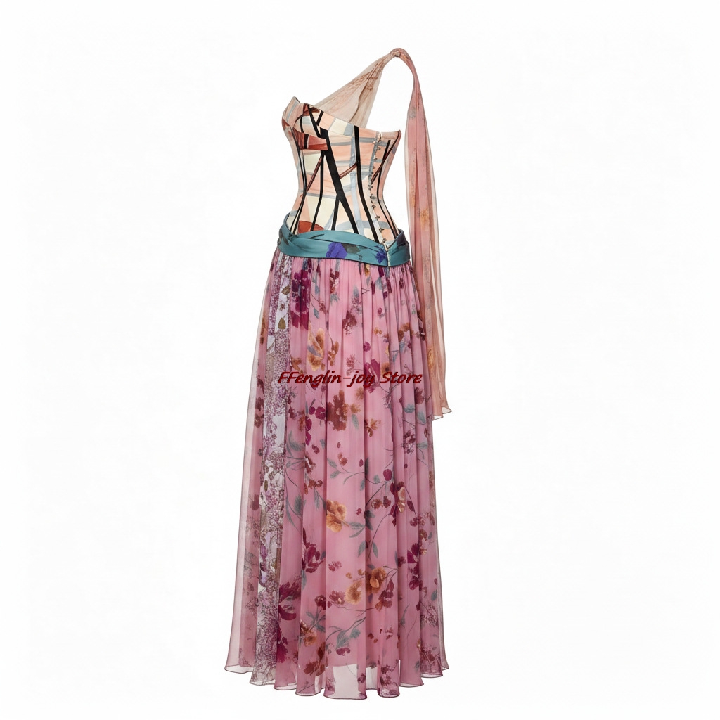 夏アニメコンサート衣装-ロージー・ザオピンク花柄スカートドレ - Floral Summer Dress のレビューと価格