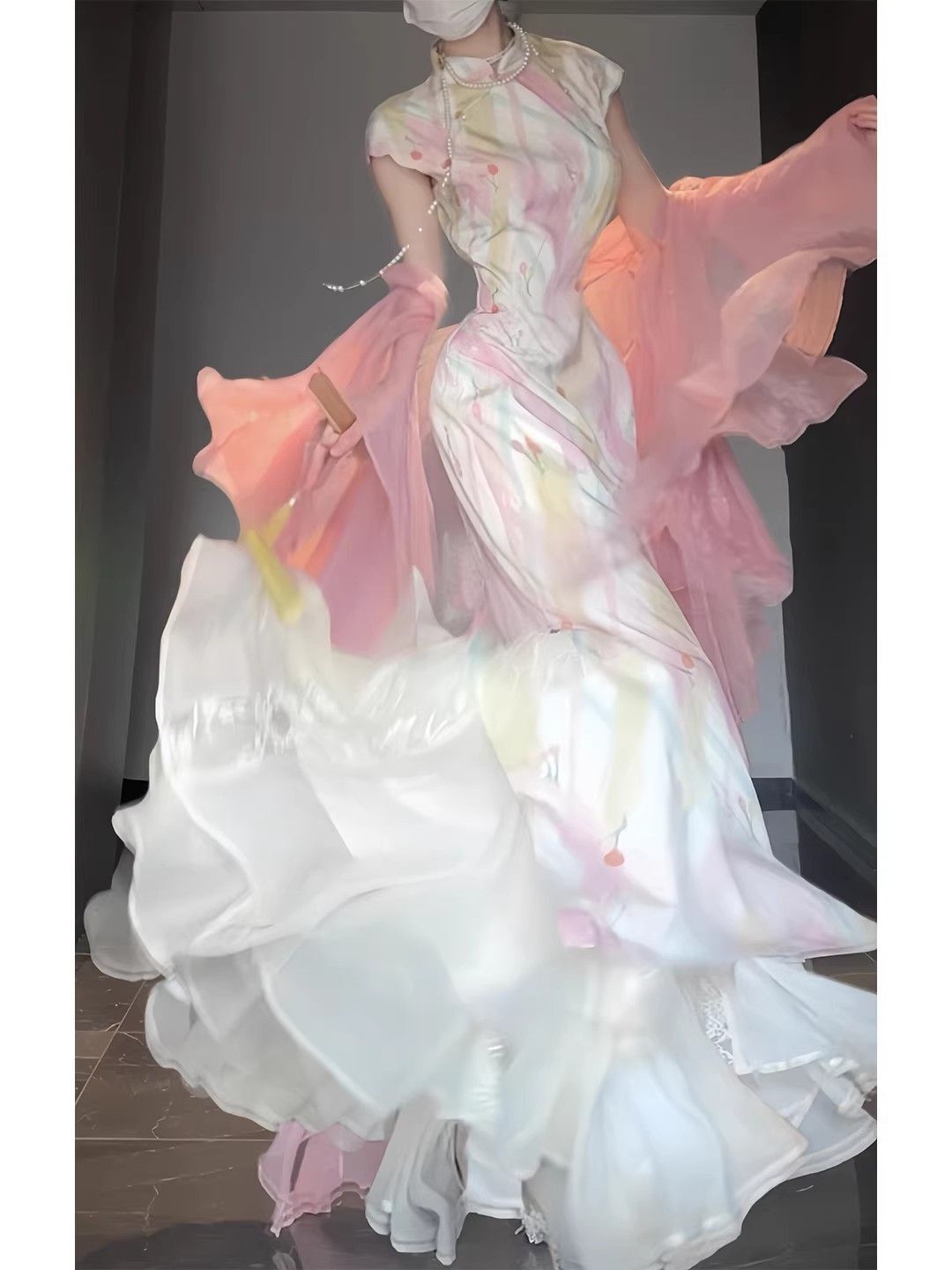 中国風モダン花柄改良チャイナドレス エレガントでスタイリッシ - Floral Summer Dress のレビューと価格